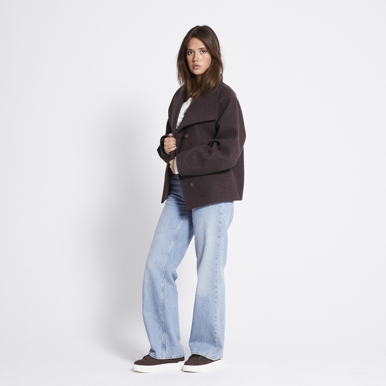 Funnel neck jacket "Blaire" Brown